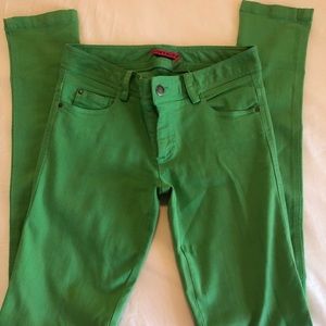 Bright green Alice & Olivia jeans